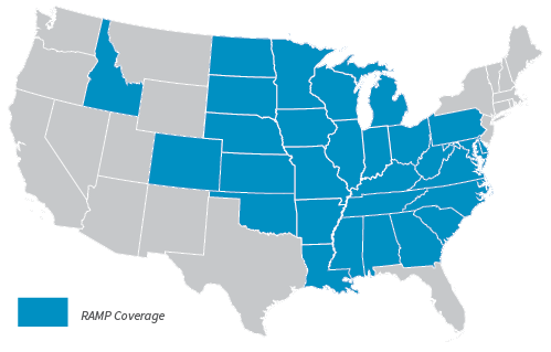 RAMP coverage map RAMP coverage map