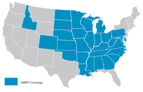 RAMP coverage map