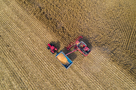 Red_Combine_Precision_Harvest_Aerial_Corn_Feature