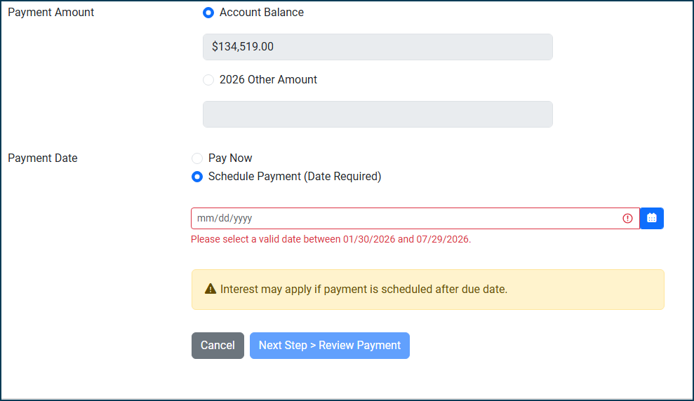 scheduling a payment_edit